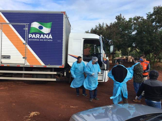 Defesa Civil Estadual apoia FUNAI na entrega de cestas básicas em aldeias indígenas no Paraná