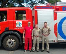 Posto de bombeiros comunitário de Nova Esperança adquire viatura com recursos do FUNREBOM para a Defesa Civil municipal.