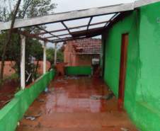 Fortes ventos trouxeram prejuízos na cidade de Marilândia do Sul.