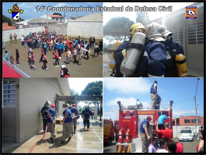 Simulado evacuação em escola