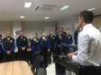 Centro de Gerenciamento de Riscos e Desastres recebe visita do 1º ano do curso de oficiais da PMPR.