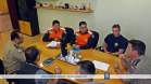 Visita de agentes da Defesa Civil de Pinhais ao quartel do comando do 6º Grupamento de Bombeiros.