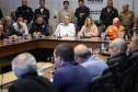 A governadora Cida Borghetti durante reunião neste domingo (27), no Palácio Iguaçu, com representantes do movimento dos caminhoneiros e com empresários do setor de transporte de cargas.Curitiba, 27/05/2018.Foto: José Fernando Ogura/ANPr