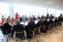 Governadora Cida Borghetti recebe o presidente da Associação dos Municípios do Paraná (AMP) e prefeito de Coronel Vivida, no Sudoeste do Estado, Frank Ariel Schiavini e prefeitos de outras regiões do Estado.Curitiba, 29/05/2018.Foto: Orlando Kissner/ANPr