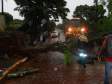 Fortes ventos trouxeram prejuízos na cidade de Marilêndia do Sul.