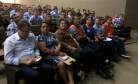 Na tarde do dia (11/02), representantes da Coordenadoria Estadual de Proteção e Defesa Civil estiveram presentes no CINDACTA II, ministrando uma palestra com várias instruções, além da capacitação dos militares nas abordagens em residências