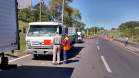3ª Coordenadoria Regional de Proteção e Defesa Civil (CORPDEC) acompanhou a Fiscalização de Produtos Perigosos, na Rodovia BR 153 - Km 40 (Posto da Polícia Rodoviária Federal), coordenada pelo Corpo de Bombeiros de Santo Antônio da Platina-PR.