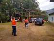 Coordenadoria Estadual de Proteção e Defesa Civil realiza simulado de abandono de área na comunidade Rio Sagrado, no município de Morretes. 