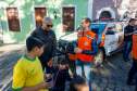 Moradores de Morretes e União da Vitória recebem teste de alerta de eventos climáticos