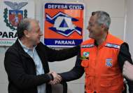 Secretário de Desenvolvimento Urbano e Obras do Paraná visita a Coordenadoria Estadual da Defesa Civil