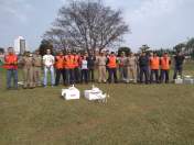 Piloto da Coordenadoria Estadual da Defesa Civil realiza treinamento para várias instituições de Londrina