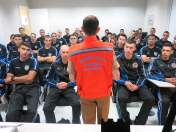 Cadetes da Policia Militar do Paraná realizam visita técnica na Defesa Civil Estadual
