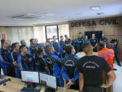 Cadetes da Policia Militar do Paraná realizam visita técnica na Defesa Civil Estadual