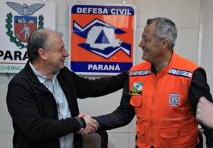 Secretário de Desenvolvimento Urbano e Obras do Paraná visita a Coordenadoria Estadual da Defesa Civil