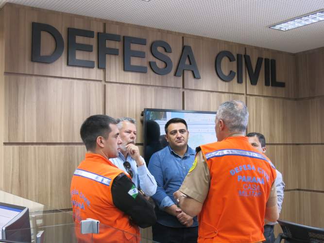 Defesa Civil do paraná recebe secretários municipais de Wenceslau Braz