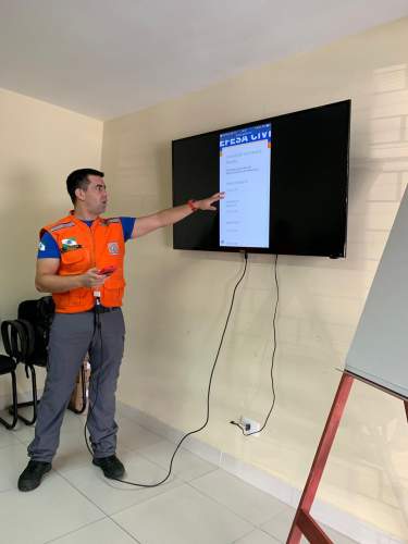 Técnicos da Defesa Civil Estadual auxiliam o município de Quatro Barras para otimizar atendimento a população local