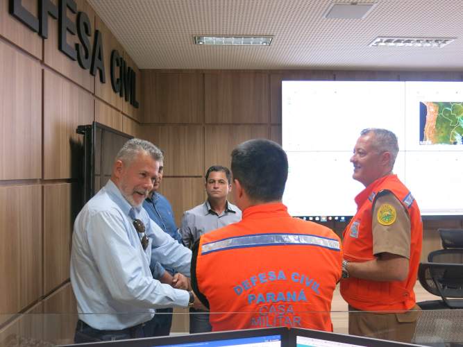 Defesa Civil do paraná recebe secretários municipais de Wenceslau Braz