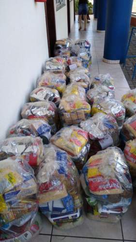 voluntários merenda