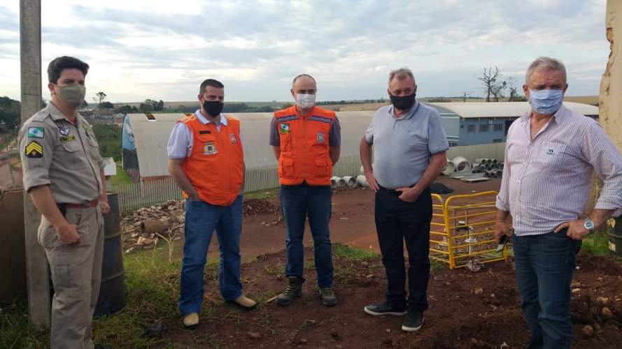 Coordenador Estadual da Defesa Civil visita o município de Ubiratã para acompanhar as ações de resposta