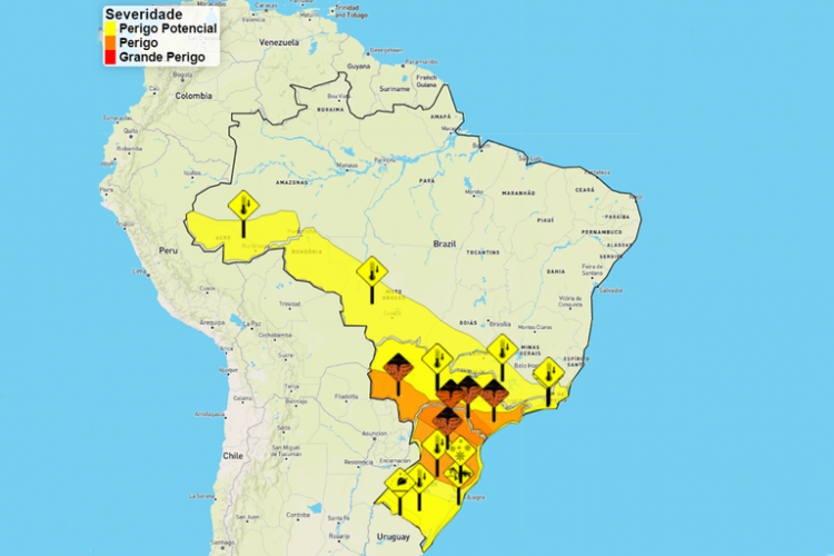 mapa de alerta