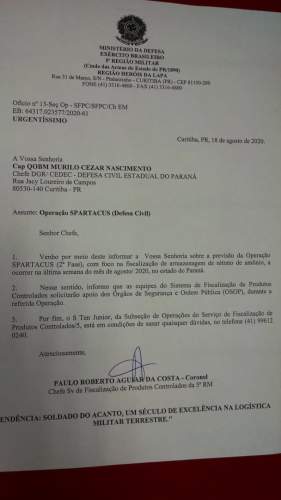 Defesa Civil Estadual participa de fiscalização conjunta de produtos controlados