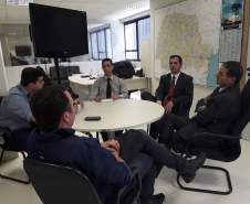 Prefeito do Município de Araruna recebe orientações na sede da Coordenadoria Estadual de Proteção e Defesa Civil.