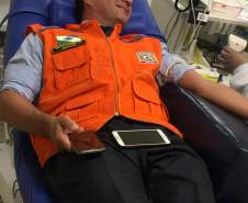 Coordenadoria Estadual de Proteção e Defesa Civil faz campanha Sangue Voluntário de doação de sangue no estado