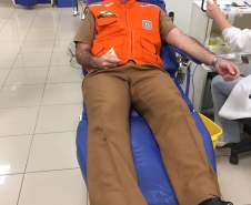 Coordenadoria Estadual de Proteção e Defesa Civil faz campanha Sangue Voluntário de doação de sangue no estado