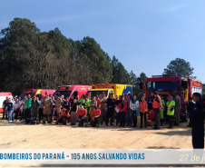 Corpo de Bombeiros de Fazenda Rio Grande realiza simulado de atendimento a grandes emergências.