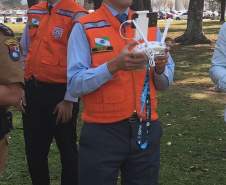 Coordenadoria Estadual de Proteção e Defesa Civil recebe treinamento de drone