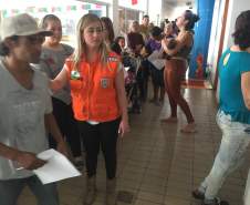Coordenadoria Estadual de Proteção e Defesa Civil está apoiando o mutirão da cidadania em Curitiba.