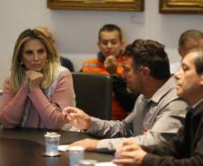 A governadora Cida Borghetti se reúne neste domingo (27), no Palácio Iguaçu, a partir das 16 horas, com representantes do movimento dos caminhoneiros e com empresários do setor de transporte de cargas.Curitiba, 27/05/2018.Foto: Jonas Olibveira/Governadoria