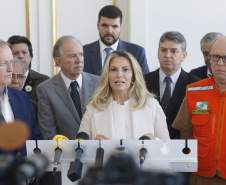 Governadora Cida Borghetti em entrevista coletiva.Curitiba, 30-05-18.Foto: Arnaldo Alves