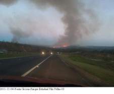 O Incêndio Ambiental aconteceu na Área do Parque Estadual de Vila Velha, em Ponta Grossa, tendo início ás 12h29min