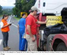 -  No dia 12 de Abril de 2012, a 2ª COREDEC  realizou Fiscalização ao Transporte Rodoviário de Produtos Perigosos no Posto da Polícia Rodoviária Federal do Município de Tibagi -  PR 

	- A Fiscalização foi uma ação em conjunta com integrantes do 2º Grupamento de Bombeiros,  Sest/Senat, PRF e Agentes de Defesa Civil do Município de Tibagi