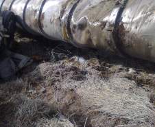 Acidente durante o Transporte de Produto Perigoso em Sengés