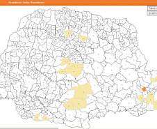 Mapa de ocorrências no Paraná junho 2012