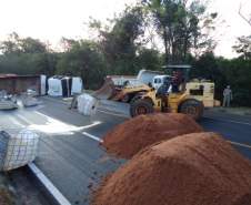 procedimento de retirada do material contaminado.