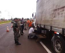 9ª Coordenadoria Regional de Proteção e Defesa Civil em conjunto com o SEST SENAT organizou um curso de fiscalização em transporte rodoviário de produtos perigosos com a participação de várias entidades.