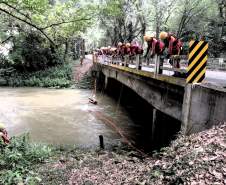 Entre os dias 30 e 31 de Outubro de 2014, ocorreu o 6° ciclo de treinamento de Salvamento em Águas Rápidas (SARp) ministrado ao efetivo do 8° Grupamento de Bombeiros pelo Capitão QOBM Ícaro Gabriel Greinert.