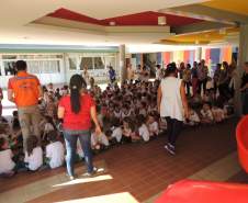 A 5ª CORPEDEC - Coordenadoria Regional de Proteção e  Defesa Civil, realizou na tarde de ontem, 29, plano de abandono no CMEI, Centro Municipal de Educação Infantil, Gerardo Braga, na cidade de Maringá. A realização do simulado de abandono se deve a continuação dos treinamentos e conhecimentos adquiridos no curso de Brigadas Escolares.