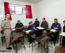 7º Grupamento de Bombeiros ministra a aula inaugural do Curso de Capacitação dos Agentes de Defesa Civil no Quartel de Campina Grande do Sul / Quatro Barras pertencente ao 3°SGB/7°GB