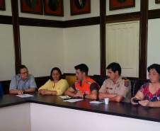 REUNIÃO SOBRE A DENGUE REUNE INTEGRANTES DA DEFESA CIVIL ESTADUAL, PREFEITO, SECRETARIAS E REPRESENTANTES DA DEFESA CIVIL REGIONAL E MUNICIPAL EM PARANAGUÁ.