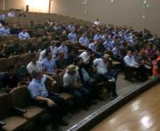 Na tarde do dia (11/02), representantes da Coordenadoria Estadual de Proteção e Defesa Civil estiveram presentes no CINDACTA II, ministrando uma palestra com várias instruções, além da capacitação dos militares nas abordagens em residências