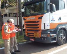 3º Coordenadoria Regional de Proteção e Defesa Civil realiza Fiscalização Prododutos Perigosos na Rodovia PR 323 PRv Porto Charles Naufal.