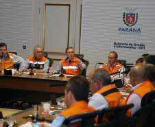 Reunião do Conselho Nacional de Proteção e Defesa Civil, no Palácio Iguaçu, em Curitiba, com a participação do secretário nacional Renato Ramlow.Curitiba, 13/10/2016.Foto: Orlando Kissner/ANPr