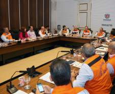 Reunião do Conselho Nacional de Proteção e Defesa Civil, no Palácio Iguaçu, em Curitiba, com a participação do secretário nacional Renato Ramlow.Curitiba, 13/10/2016.Foto: Orlando Kissner/ANPr