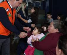 Governador visita São Mateus do Sul, uma das cidades mais afetadas pelas chuvas