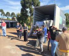 Defesa Civil envia ajuda humanitária para Santa Maria do Oeste e Dois Vizinhos