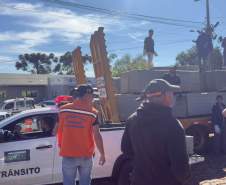 Defesa Civil envia ajuda humanitária para Santa Maria do Oeste e Dois Vizinhos